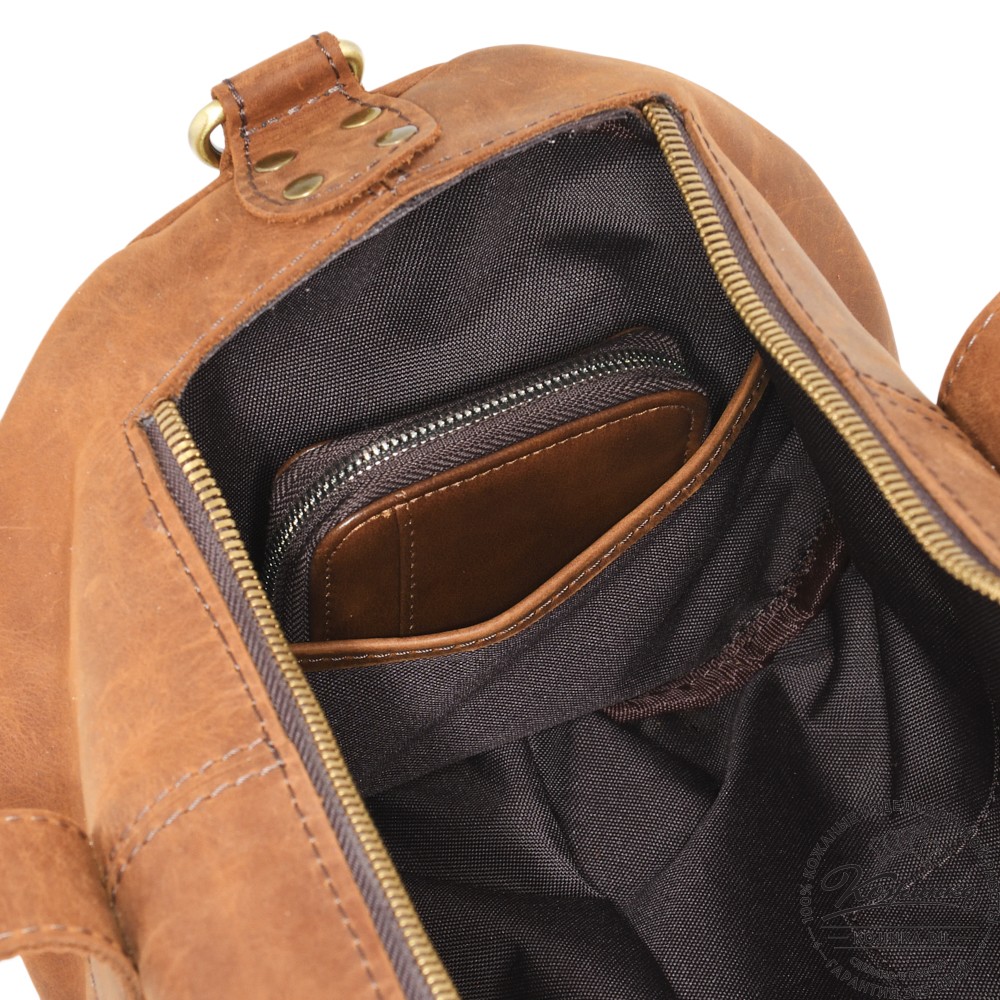  Кожаная сумка "Тайлер" (коричневый крейзи) 